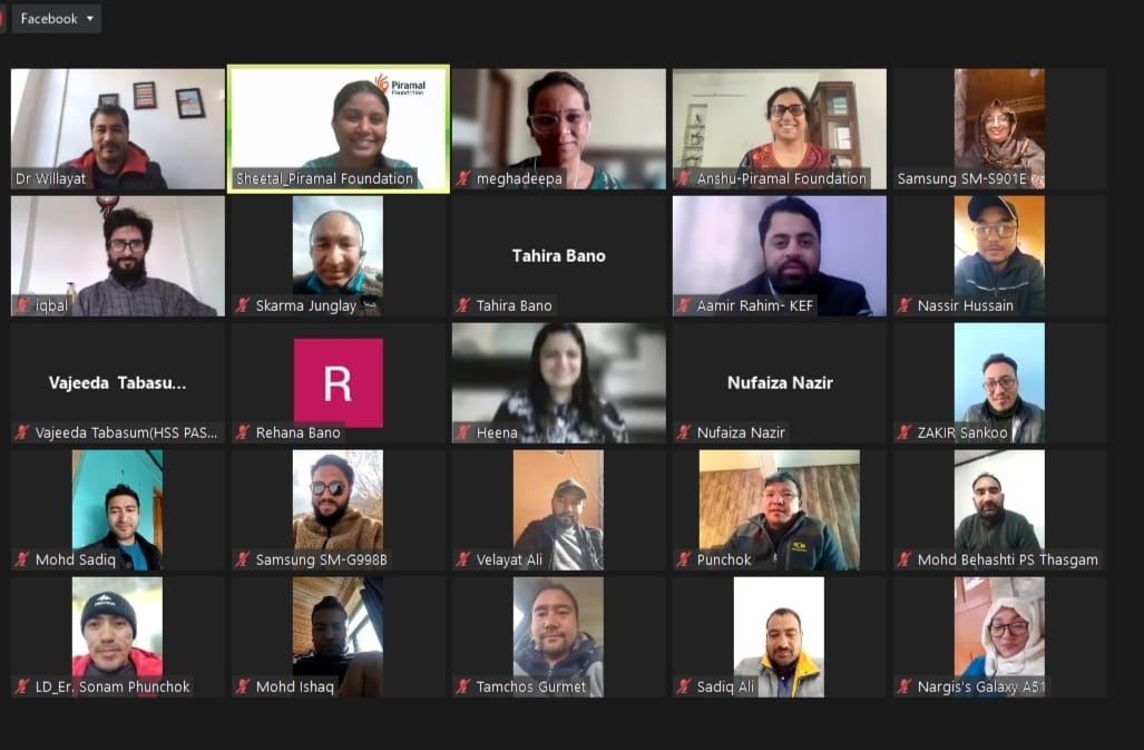 DIET Kargil and Kaivalya Education Fondation launched SEE learning project in Kargil, Ladakh, for teachers and master trainers. Around 80 participants attended the introductory virtual session. <a href="/DIPR_Kargil/">DIO Kargil</a> <a href="/DIPR_Leh/">DIPR Leh</a> <a href="/dse_ladakh/">Directorate of 𝗦chool 𝗘ducation, 𝗟𝗮𝗱𝗮𝗸𝗵</a> <a href="/dc_Kgl/">Deputy Commissioner/DEO Kargil</a> <a href="/prasarbharti/">Akashvani News Leh</a> <a href="/PiramalFdn/">Piramal Foundation</a> <a href="/prasarbharti/">Akashvani News Leh</a> <a href="/LA/">hm yes okay</a>