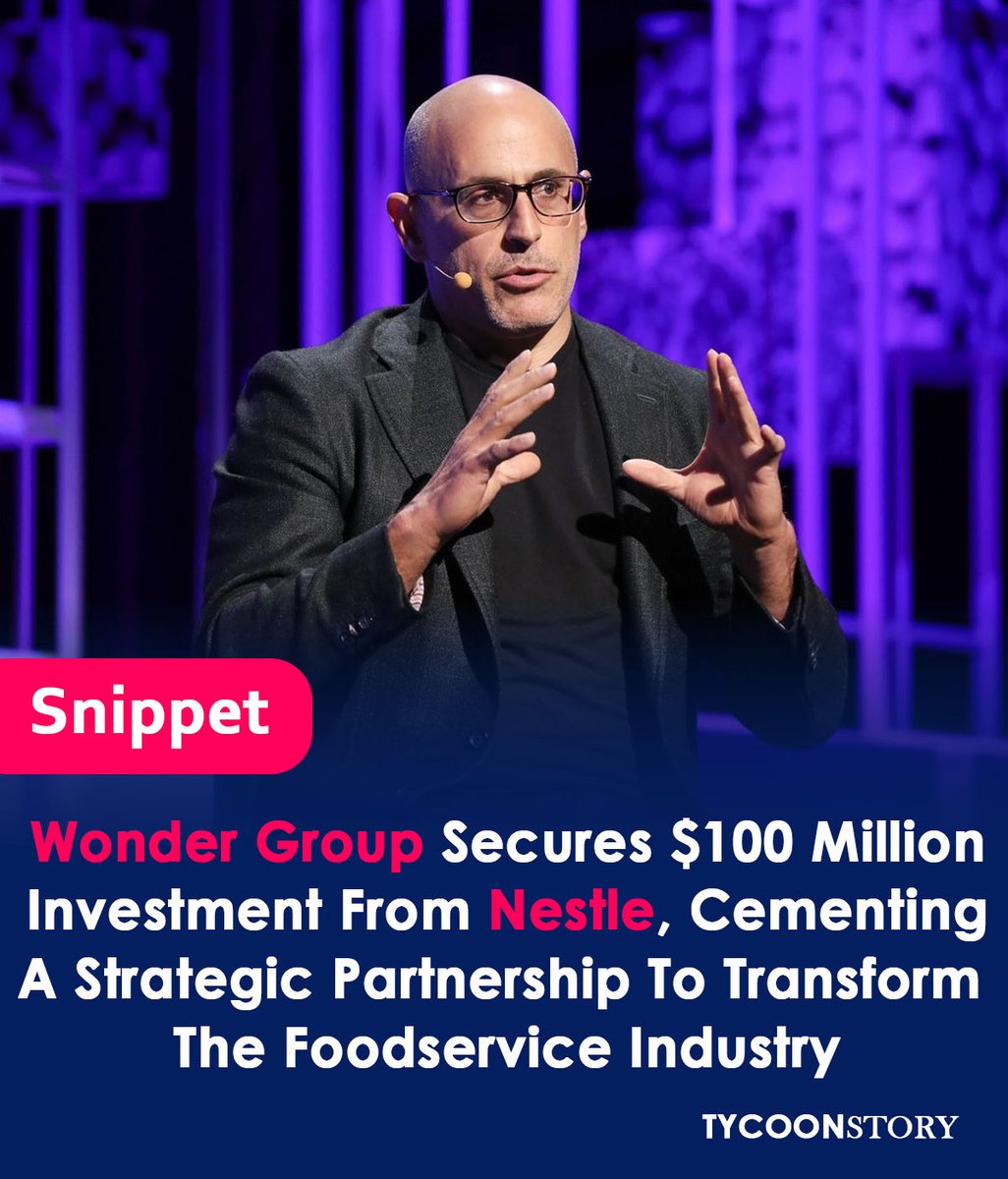 TycoonStoryCo's tweet photo. Wonder Group and Nestle partner to revolutionize foodservice with $100 million investment
#WonderGroup #fooddelivery #investment #partnership #innovation #foodtech #hospitality #hospitalfood #marclore #employees #strategicalliance #kitchenequipment @Nestle @Walmart https://t.co/XZAiqaLbvI