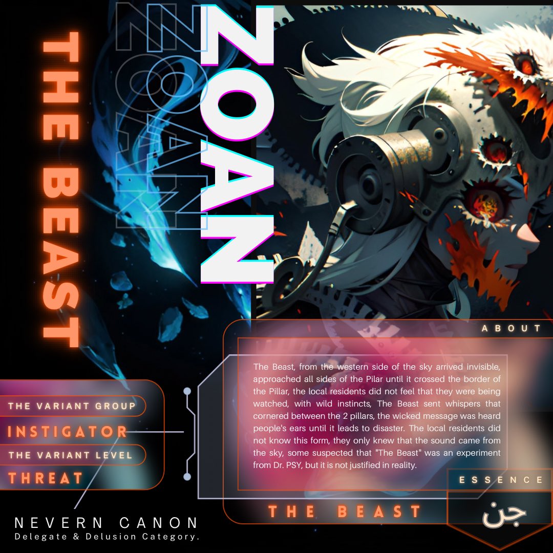 NEVERNCanon's tweet photo. From the western side of the sky arrived invisible, approached all sides of the Pilar until it crossed the border of the Pillar, the local residents did not feel that they were being watched, with wild instincts, The Beast sent whispers that cornered between the 2 Pillars. https://t.co/CXQzA2eKfZ