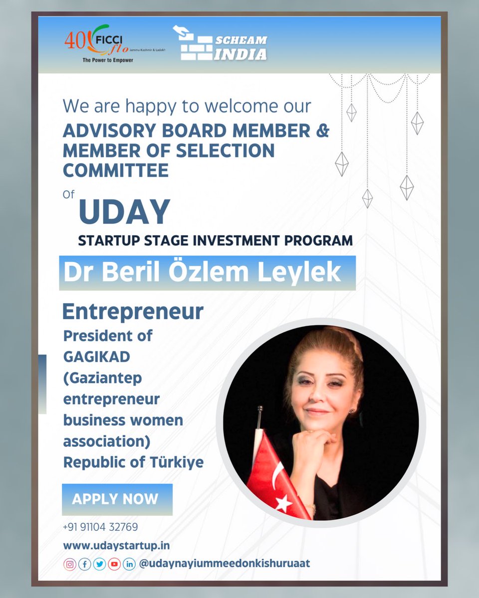 SCHEAMIndia's tweet photo. Heartiest Welcome to Ms. @dr_beryl To our board of UDAY- Nayi_Umeedon_ki_Shuruaat  as an advisor and member of selection committee.
@varunasokanand @NimmaNikhil @flojammu https://t.co/6njZ9g0jJ0