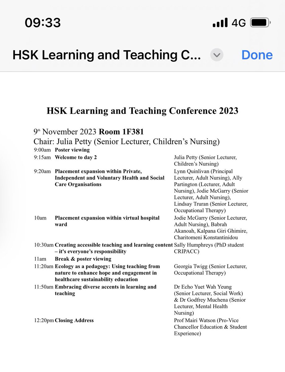 HSK conference in University of Hertfordshire showcasing  Virtual Hospital