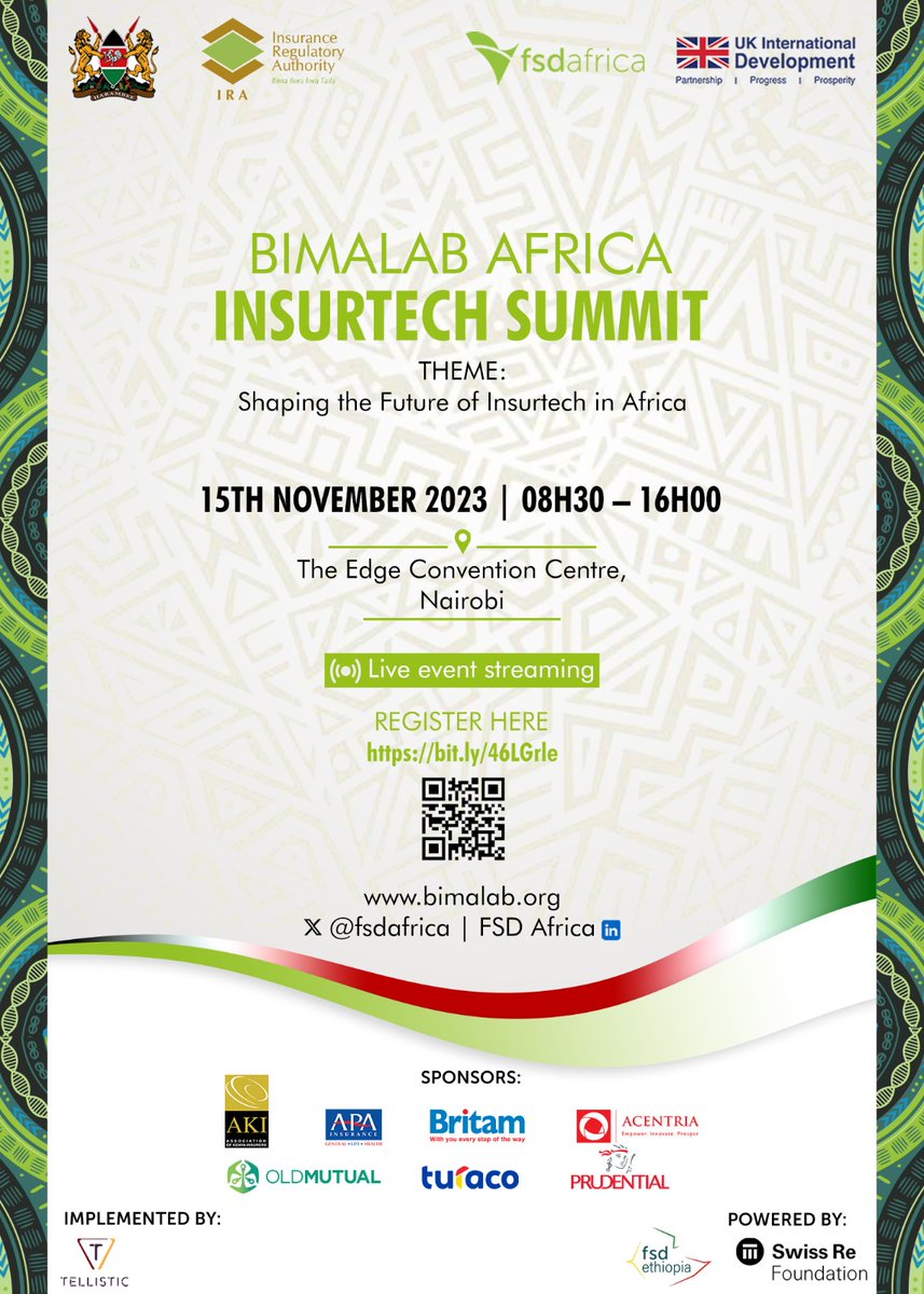 Tellistictec's tweet photo. Maximize your networking at the BimaLab Africa Insurtech Summit! 

Head to our event website: https://t.co/aA7m3PM1vh

Create your profile, and get ready to connect with insurtech leaders. Don't miss this opportunity to expand your network.

#InsurtechNetworking #BuildYourProfile https://t.co/1uRGYTZjOU