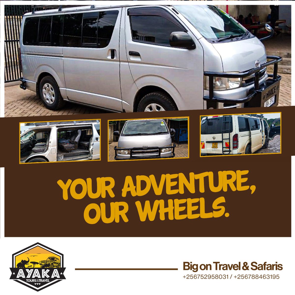 DorahMafabi's tweet photo. Needing reliable and comfortable transport to #NyegeNyege our guys at Ayaka tours have got you covered. Escape the travel hustle. @EvansMafabi @MafabiMarvinN @MafabiMichael22 https://t.co/Bvnr9BqXZi