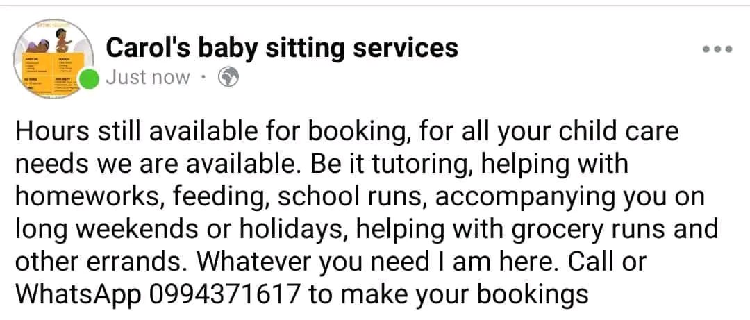CarolineMitochi's tweet photo. Book your hours now.  For all your child care needs https://t.co/YQ0R7WTp6H