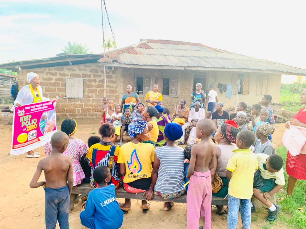 osphcda's tweet photo. Yesterday, our Akure North LGA Health Education Officer took the message of #NiPDs to the community as vaccination kicks off this weekend.

The message is clear: it's #EndPolioNow. Together, we can ensure a healthier future for all children in Ondo State.

#CommunityHealth #NiPDs https://t.co/VmsBCJCnR9