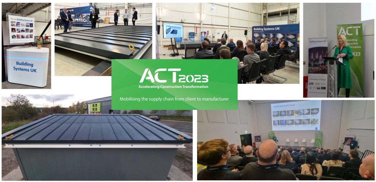 Stuart_Ruddy's tweet photo. So one-week on from our inaugural ACT23 – Accelerating Construction Transformation event and we continue to engage with stakeholders on the critical issues of integrated digital design, MMC cassette roofs and not forgetting decarbonisation. #ACTUK23 @TataSteelUK #NetZero https://t.co/7V7JEziD2B