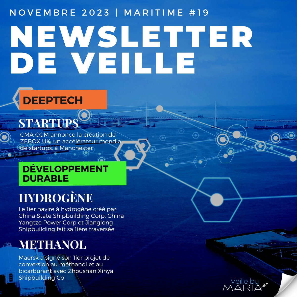 ConseilMaria's tweet photo. La #veille by MARIA vous partage sa sélection d'actualités du secteur #maritime

Accédez à la dernière newsletter gratuite en version intégrale  👉🏻 https://t.co/XCCv6GFoZI https://t.co/0vIZo8sioO