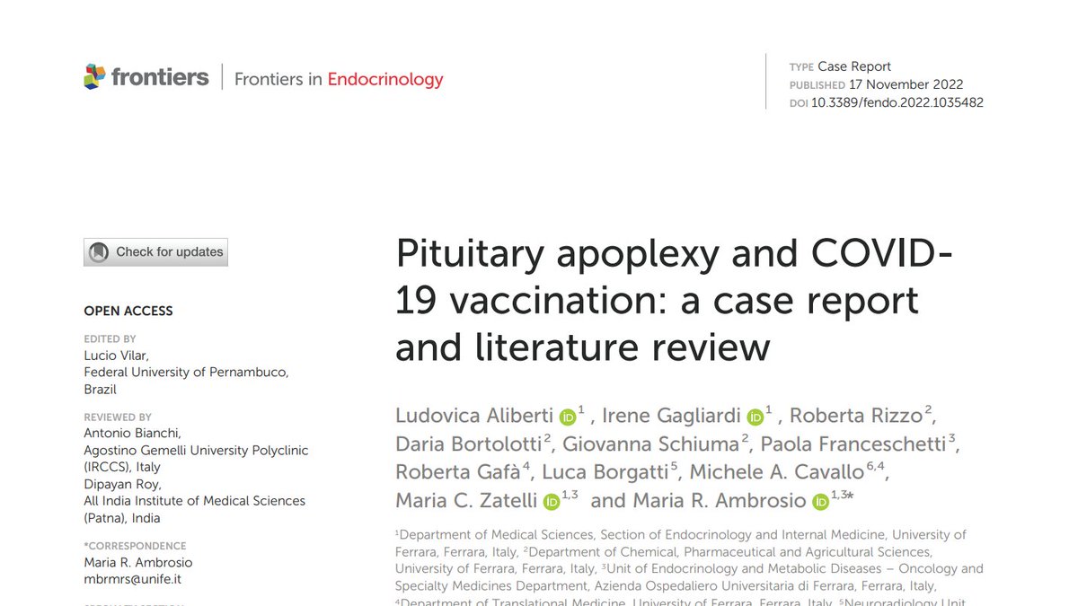 lifebiomedguru's tweet image. Pituitary apoplexy and COVID-19 vaccination: a case report and literature review  #PathogenicPriming