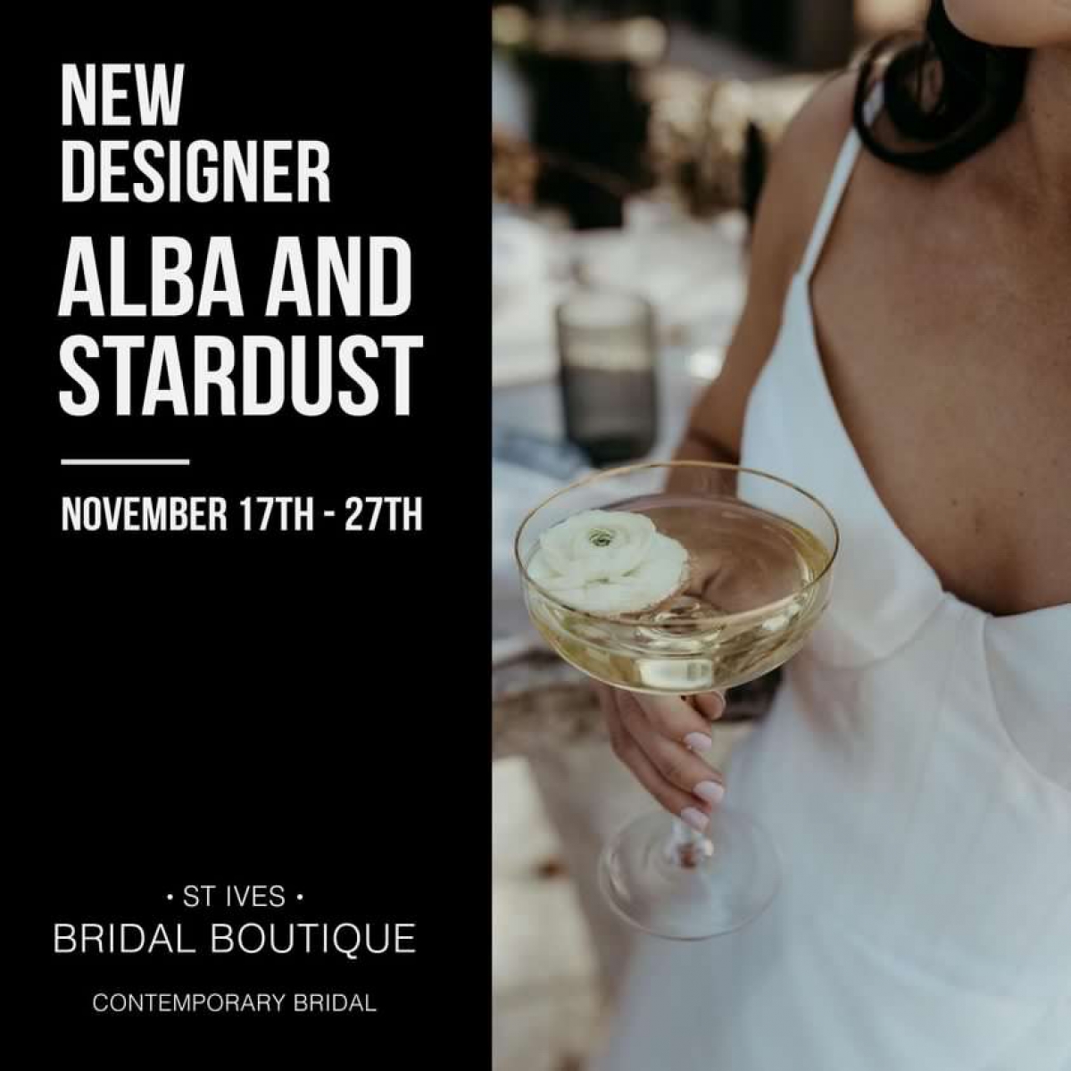 N E W 
D E S I G N E R 
I N C O M I N G 
💫

Line up, line up! The @albaandstardust trunk show will be happening at @st_ivesbridalboutique between 17th and 27th November for ten days of utterly divine dress shopping!

And guess what? You're invited 💌 Describing itself as "minima