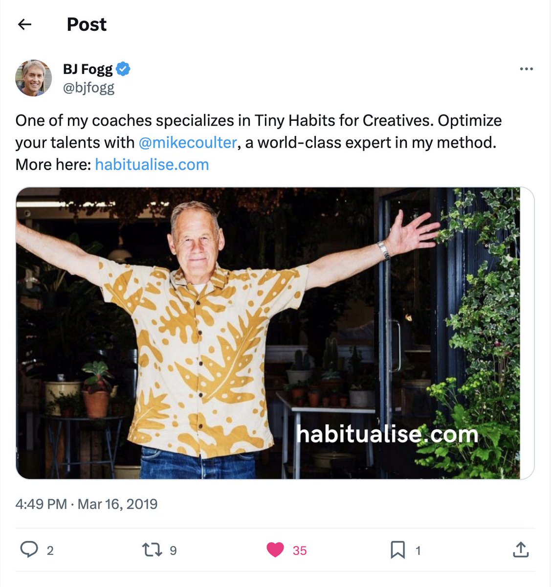 π² Creative Director: Trained by BJ Fogg. (Handy.) (@mikecoulter) on Twitter photo  π² Creative Director: Trained by BJ Fogg. (Handy.) (@mikecoulter) on Twitter photo