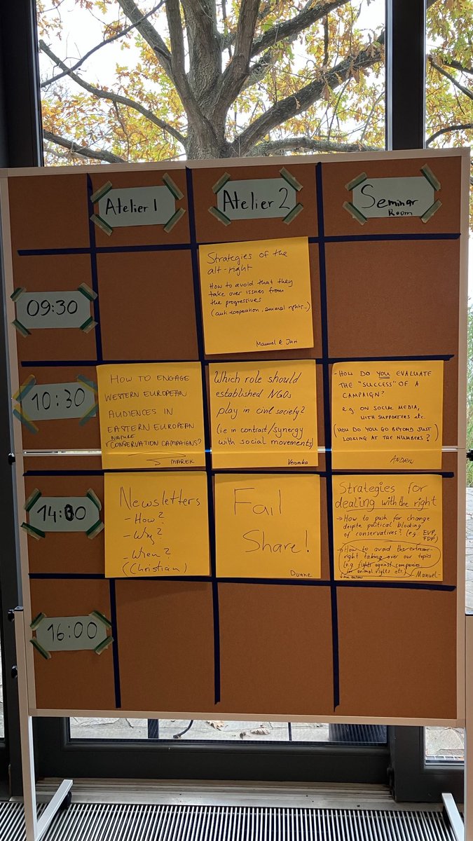 fairsay's tweet photo. We’re on day 2 of the #BerlinCampsignForum #ECFEurope and these are the topics we’re exploring today (so far) https://t.co/QE1gcBrPId