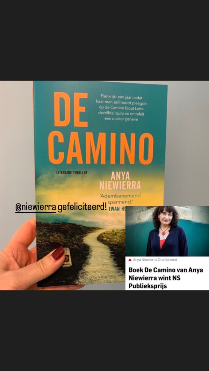 nieuwekansboeke's tweet photo. Anya Niewierra heeft de #ns_publieksprijs gewonnen!!!

GEFELICITEERD!!!

#ns #publieksprijs
#anyaniewierra #boekvanhetjaar #gewonnen #lezen #tweedehands #boeken #tweedehandsboeken #boekhandel #gelezen #gouda #binnenstadgouda #goudacentrum #groenendaalkwartier #groenendaalgouda https://t.co/p3dHGbYVDb
