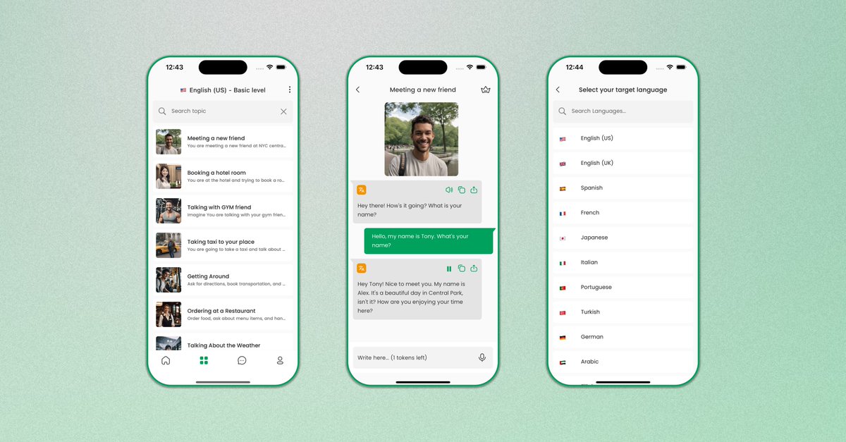 OnmindAI's tweet image. Whether  you&apos;re preparing for a trip abroad, a job interview, or simply want to  expand your #language skills, our app provides an authentic language  experience that&apos;s as close to real-life #conversations as possible. #LearnEnglish #AI