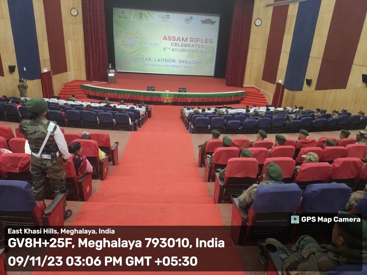 NeiahShill2000's tweet photo. Awareness lecture on Ayurveda for One Health delivered by Dr Vijay, Principal (I/C), NEIAH, Shillong at HQ DGAR, Laitkor, Shillong on 09/11/2023 on occasion of Ayurveda Day 2023
@cari_guwahati @CCRAS_MoAyush @moayush @AyurvedaDay https://t.co/mpDbYUmcOv