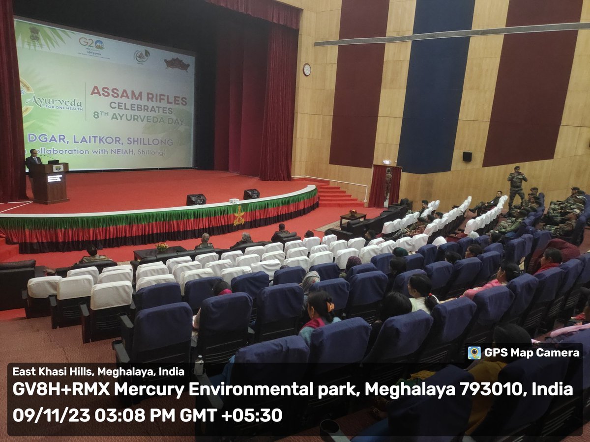 NeiahShill2000's tweet photo. Awareness lecture on Ayurveda for One Health delivered by Dr Vijay, Principal (I/C), NEIAH, Shillong at HQ DGAR, Laitkor, Shillong on 09/11/2023 on occasion of Ayurveda Day 2023
@cari_guwahati @CCRAS_MoAyush @moayush @AyurvedaDay https://t.co/mpDbYUmcOv