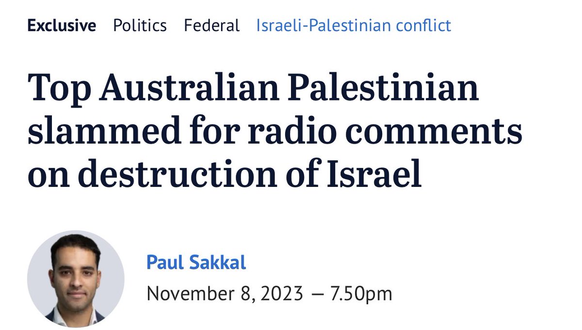 jennineak's tweet photo. This week, instead of focusing on the 10K Palestinians slaughtered in a genocide by the Israeli state and Aus complicity, reporter @paulsakkal posted a hit piece on @iamthenas. It comes as no surprise that he went on an Israel junket to occupied Palestine https://t.co/72fnXk6kW4