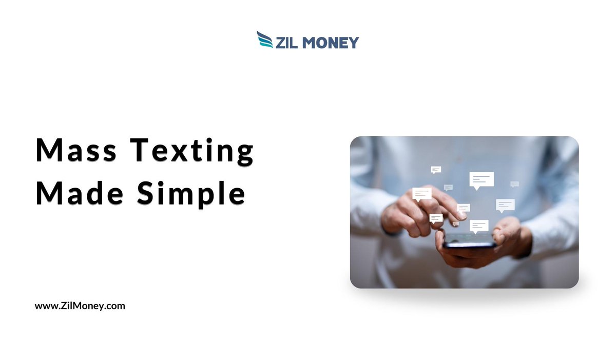 ZilMoney's tweet photo. https://t.co/XGBd1dPmZ1 allows you to send mass text messages and group SMS to your clients in one click. You can easily keep them informed of your business’s latest news and updates.

Learn more: https://t.co/KvG0pil9gq

#SendMassTextMessages #GroupSMS https://t.co/qAMTajctf7