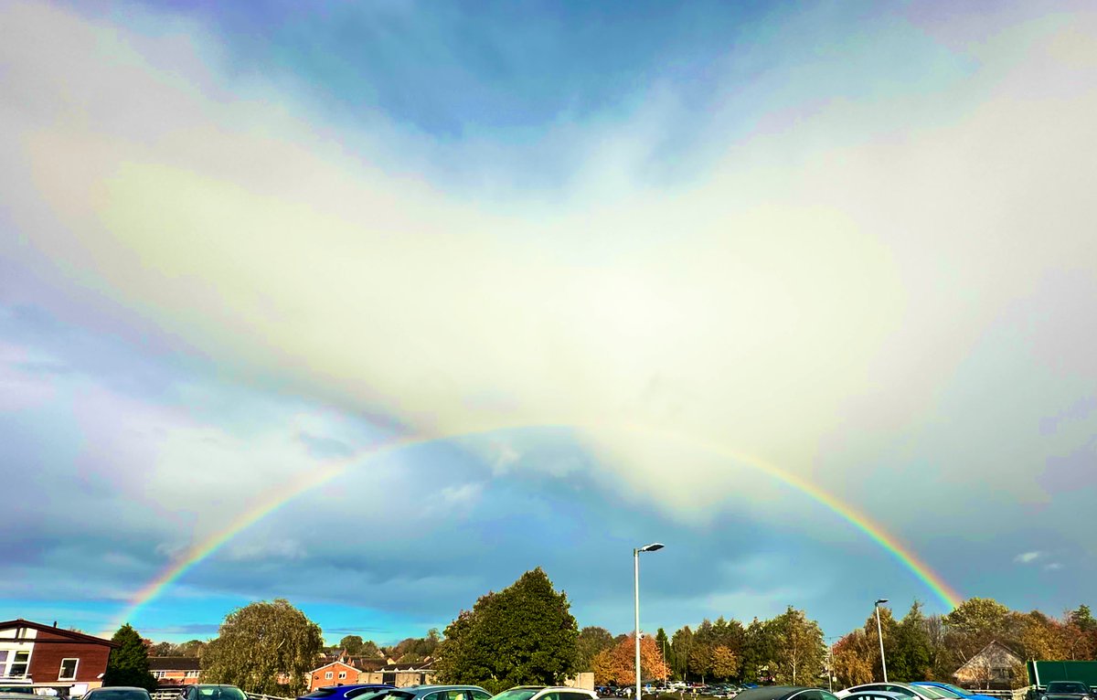 Rainbow over <a href="/KettGeneral/">Kettering General Hospital</a> nice way to start the day