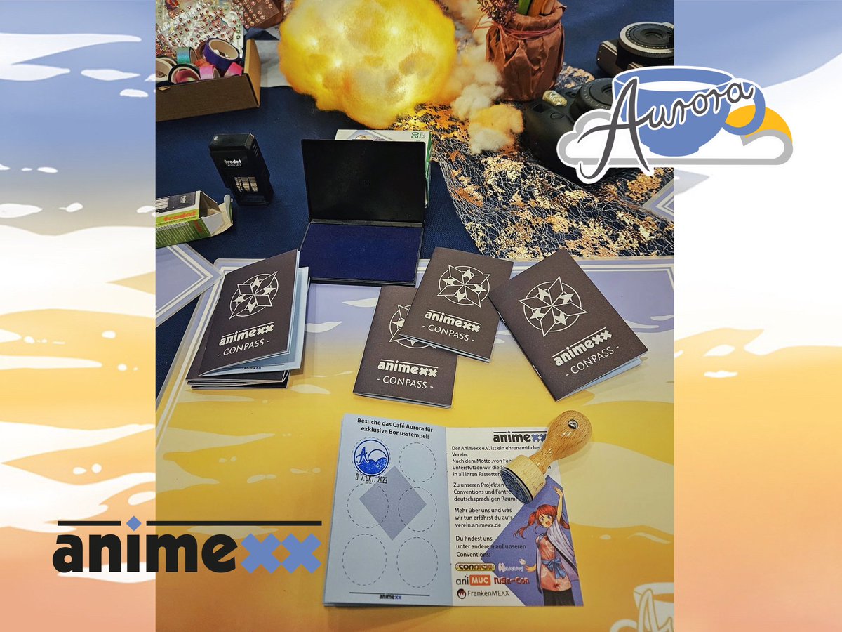 maidcafe_Aurora's tweet photo. Kennt ihr schon den Animexx Con Pass?….

Sammelt tolle Stempeldrucke als kleine Erinnerungen Eurer letzen Convention-Ausflüge!
Auf jeder Veranstaltung des 
Animexx e.V. sind die Pässe und Stempel am Vereinsstand begrenzt erhältlich! 

Auch bei uns im Café ☀️ https://t.co/6ztgZ4sOPL