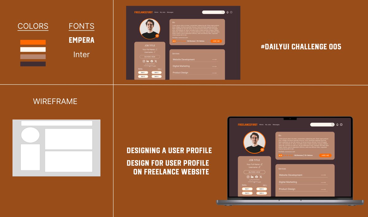 DesignerInCyber's tweet image. #DailyUI challenge 005
User profile page
