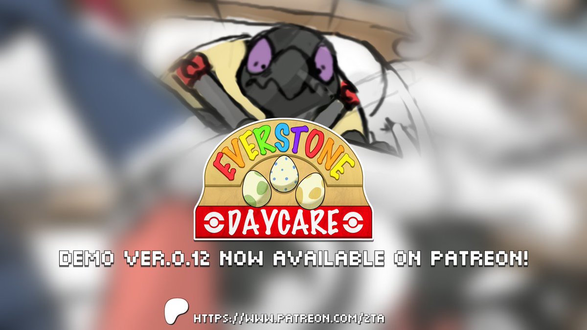 Demo Version 0.12 of Everstone Daycare is now available on Patreon! Find out what happens when the wily prankster Salandit faces off against someone from his past and bites off more than he can chew!

Play the demo and support the project over on patreon.com/2ta.