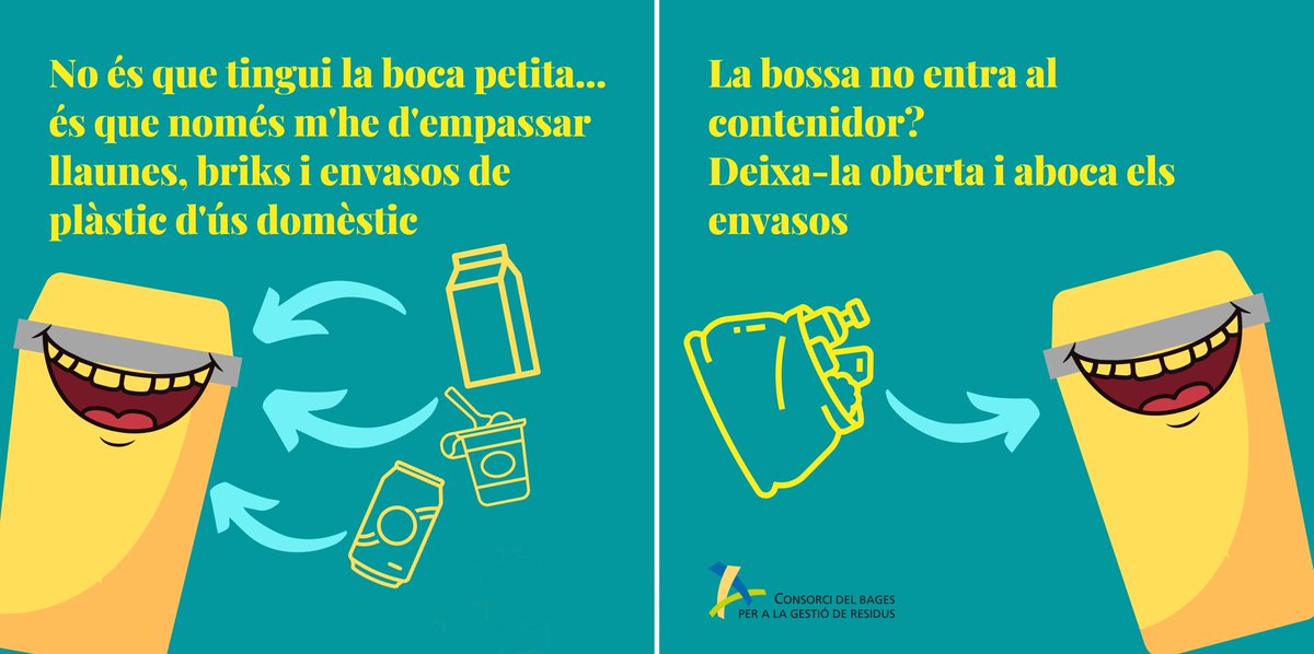 consorcibages's tweet image. 🔈Els contenidors d'envasos no són per posar-hi joguines de plàstic ni cadires de jardí, per exemple...
Són només per a envasos de plàstic d'ús domèstic, llaunes i briks 😉

#envasos #contenidorgroc #gestioderesidus