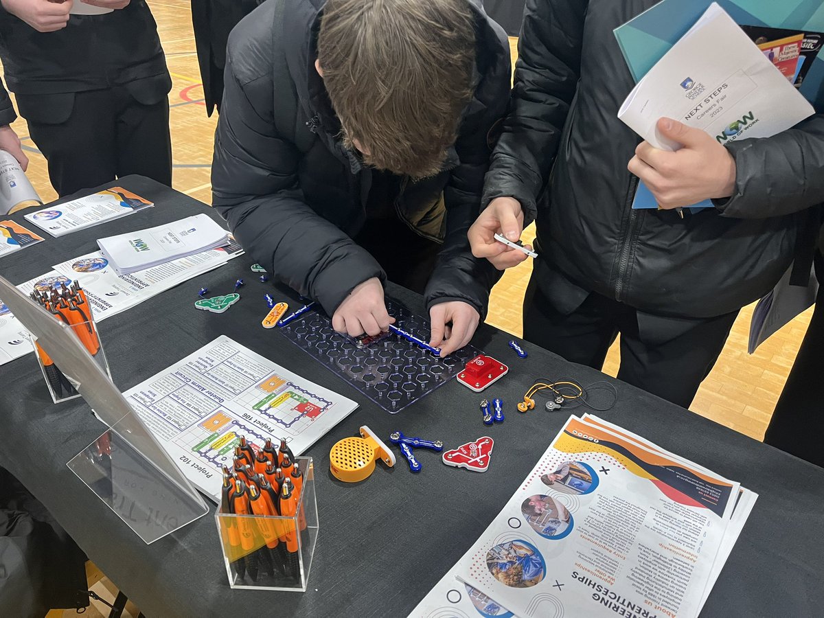 We are at George Pindar School in Scarborough today at a Careers Event for their full school. It’s great to be out promoting what we can offer Post-16 to those living on the Yorkshire Coast.

It’s fantastic to be alongside other local providers and employers speaking to students.