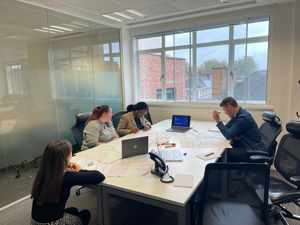 acumentice's tweet image. Yesterday, we had our final In It Together Day of the Year, which saw us welcome two new team members, discuss various #company updates and brainstorm departmental #OKRs. We also found time for a Pizza Express lunch and headshots/team photos courtesy of Gabriel Bush!