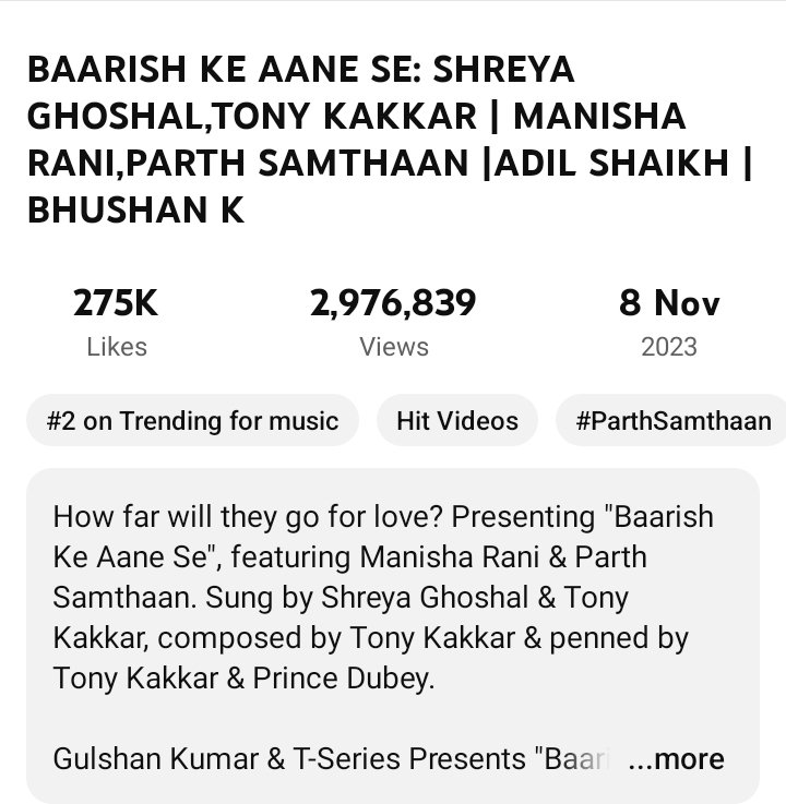 Miracle00020701's tweet photo. Inna beautiful song h😍
Keep Streaming  guys 3M soon
#ManishaRani #ParthSamthaan 
#BaarishKeAaneSe https://t.co/ltGl6BmFLF