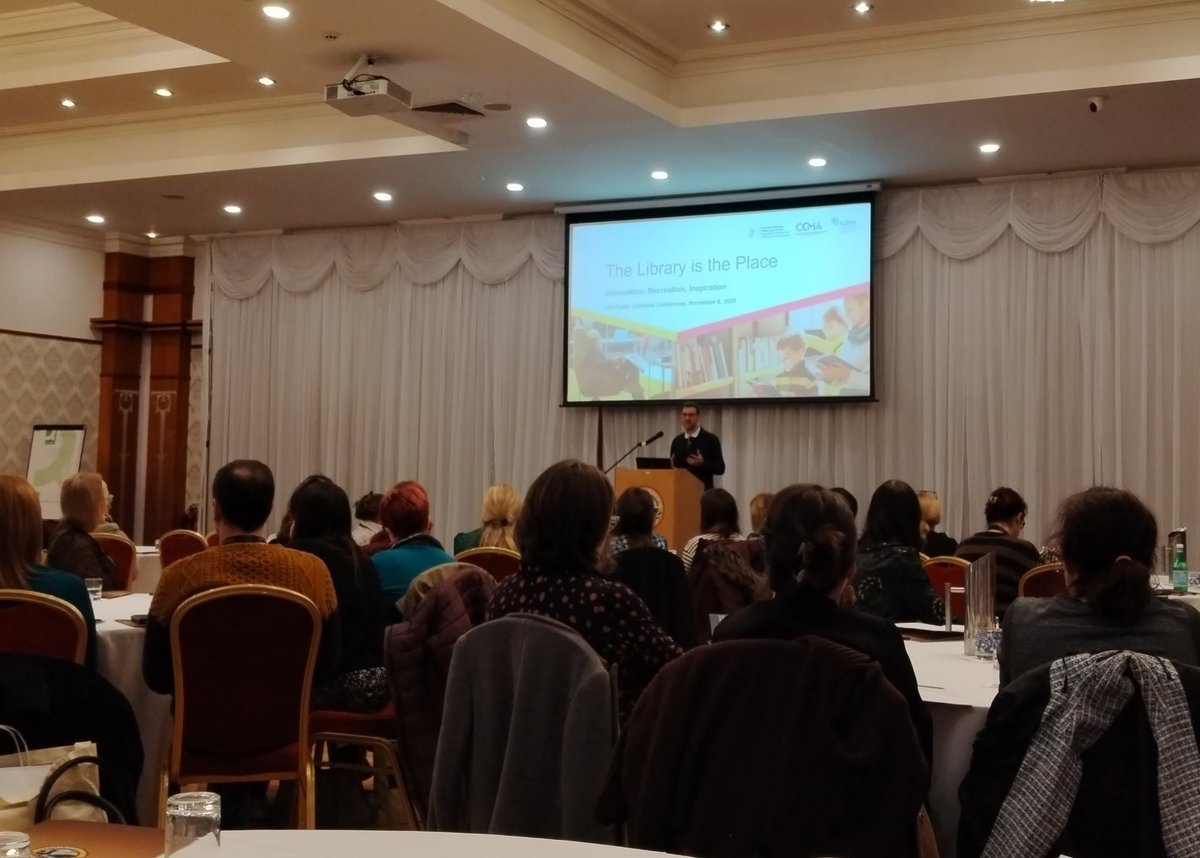 Our Head of Libraries Development Stuart Hamilton is in Trim today speaking about the new national library strategy, The Library is The Place, at the @LAIonline Public Libraries Conference. Lots of exciting things ahead for libraries in Ireland! #LAIPLC2023