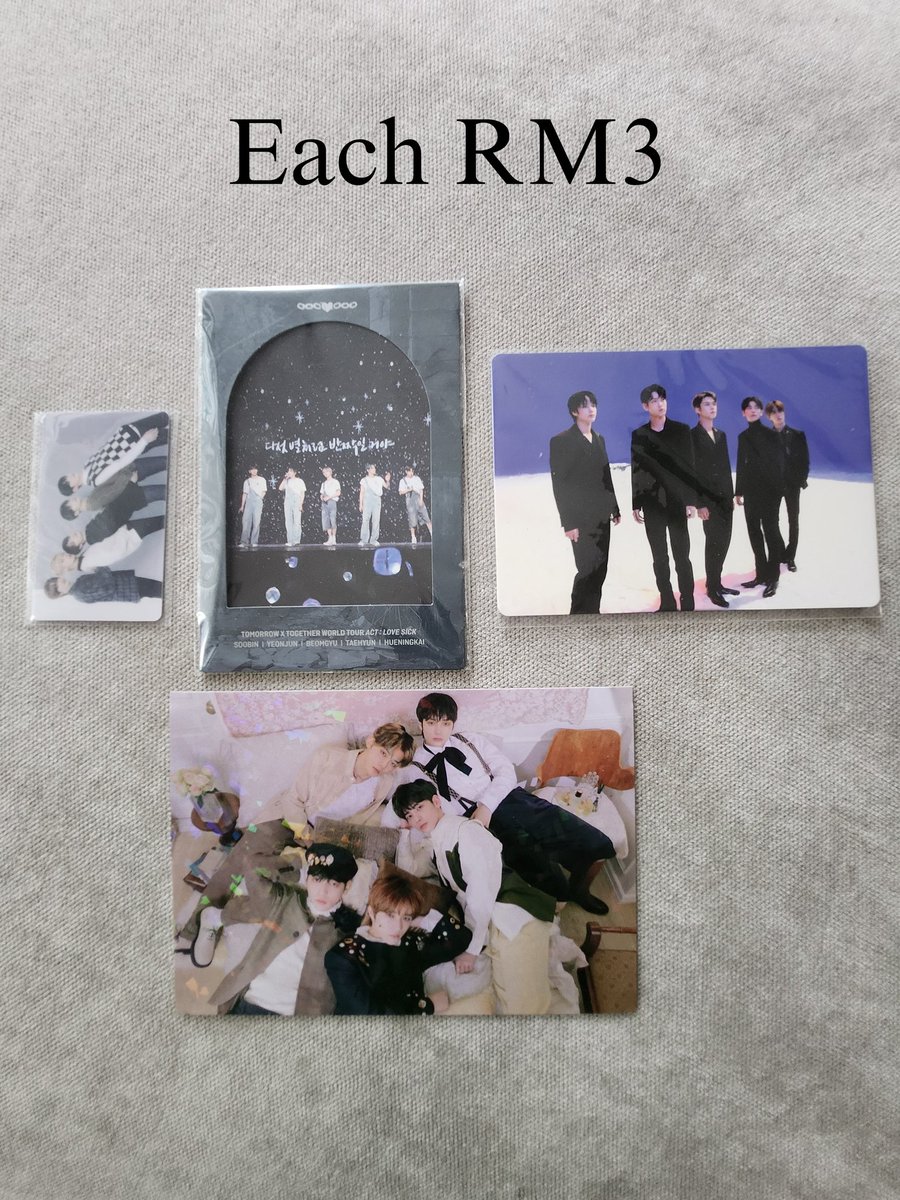 binniestarshop's tweet photo. WTS TXT, BTS, &amp; NewJeans Items

Price range from RM 3-55 based on the pictures.

🎀 Local postage RM10 (WM) and  RM15 (EM)
🎀 Comment or DM to claim (do comment after DM, worry if it's not popping out in my notication)

#pasartxt #pasarNewJeans #pasarBts #taehyung #soobin #haerin https://t.co/SiRDgYbYij
