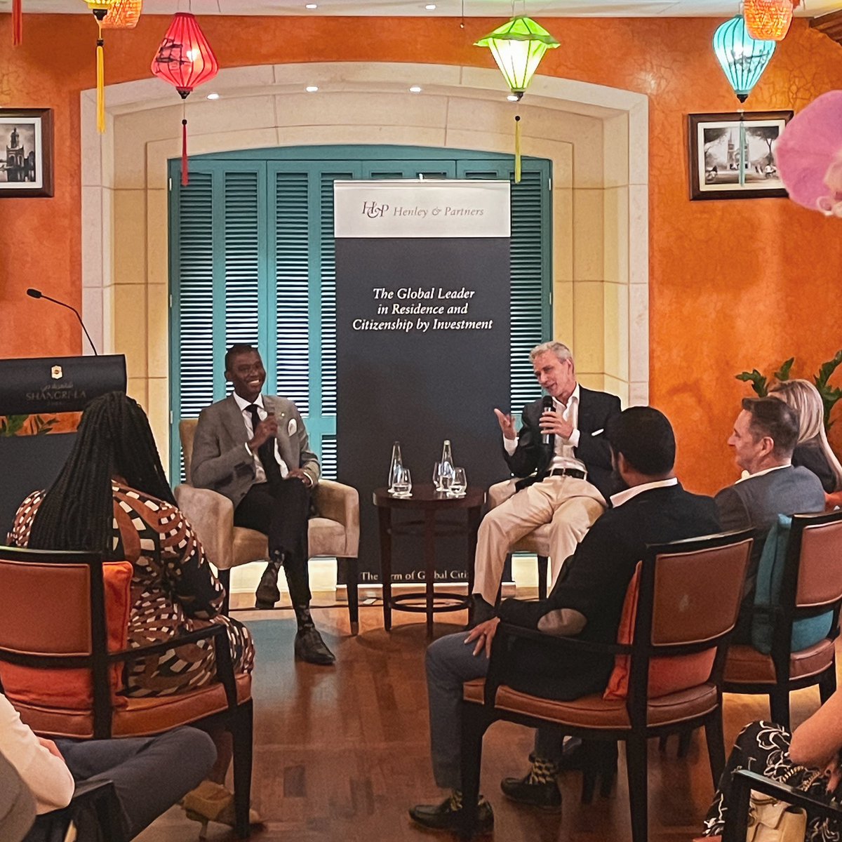 HenleyPartners's tweet photo. Last night, as part of our 17th Global Citizenship Conference, a private reception was held for Honourable Dickon Mitchell, the Prime Minister of Grenada.
#GCC17 #GlobalCitizenshipConference #globalcitizens https://t.co/J5ZG1Nf1qq