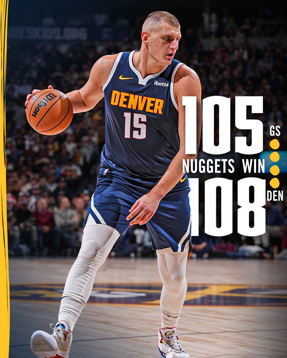 nuggets's tweet photo. Got it done at home 🤝

#MileHighBasketball https://t.co/exanhAV1eF
