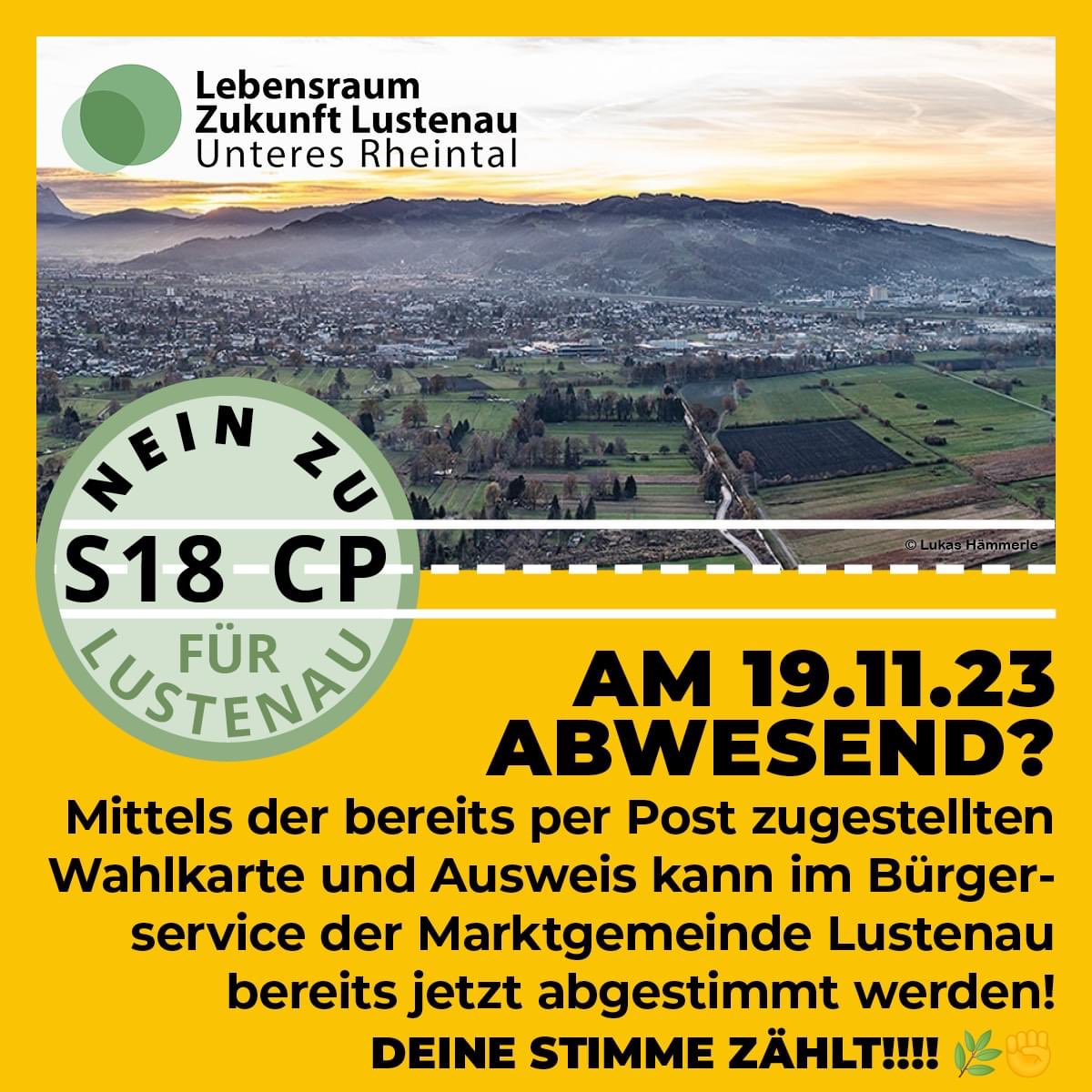Am 19.11. abwesend? Kein Problem! Alternativ dazu kann unter wahlkartenantrag.at die Wahlkarte für eine Briefwahl beantragt werden, diese wird dann per Post zugesendet. Jede Stimme zählt!
#LustenauerRied #Umweltschutz #GemeinsamFürDieNatur  ➡️ lebensraum-zukunft-lustenau.at