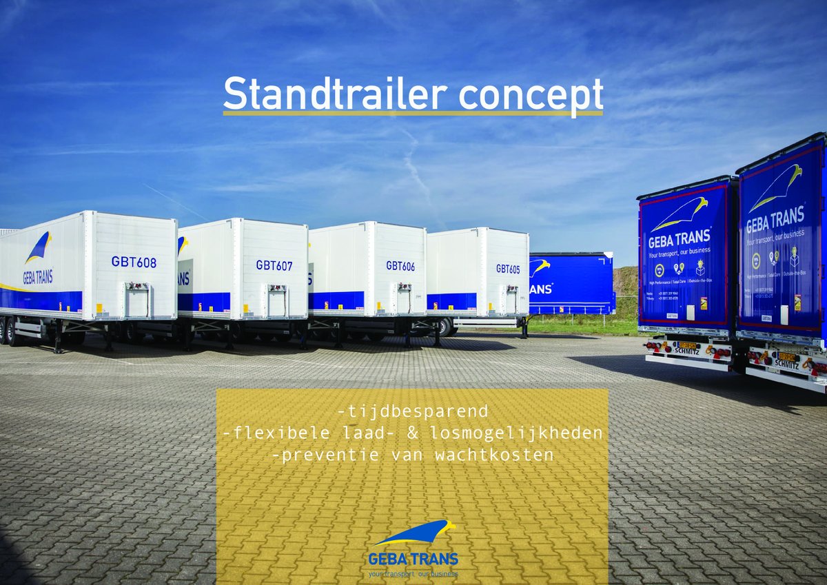 GebaTrans's tweet photo. Bij GEBA Trans beschikken we over een uitgebreide ervaring in het aanbieden van standtrailer-diensten door heel Europa.

Als u assistentie nodig heeft bij het ontwikkelen van een standtrailerconcept, staan wij klaar om te helpen. https://t.co/lDfThkDrZa