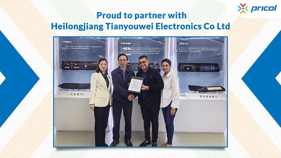 EnrichByRSB's tweet photo. Recent Partnership:
#Pricol has #partnered with #HeilongjiangTianyouweiElectronics (TYW) for advanced technologies in #DIS Solutions across various vehicle segments in driving experience by cutting-edge DIS Solutions such as #ecockpit & #HeadsupDisplay. #Automotive https://t.co/wWZMBFZQDh