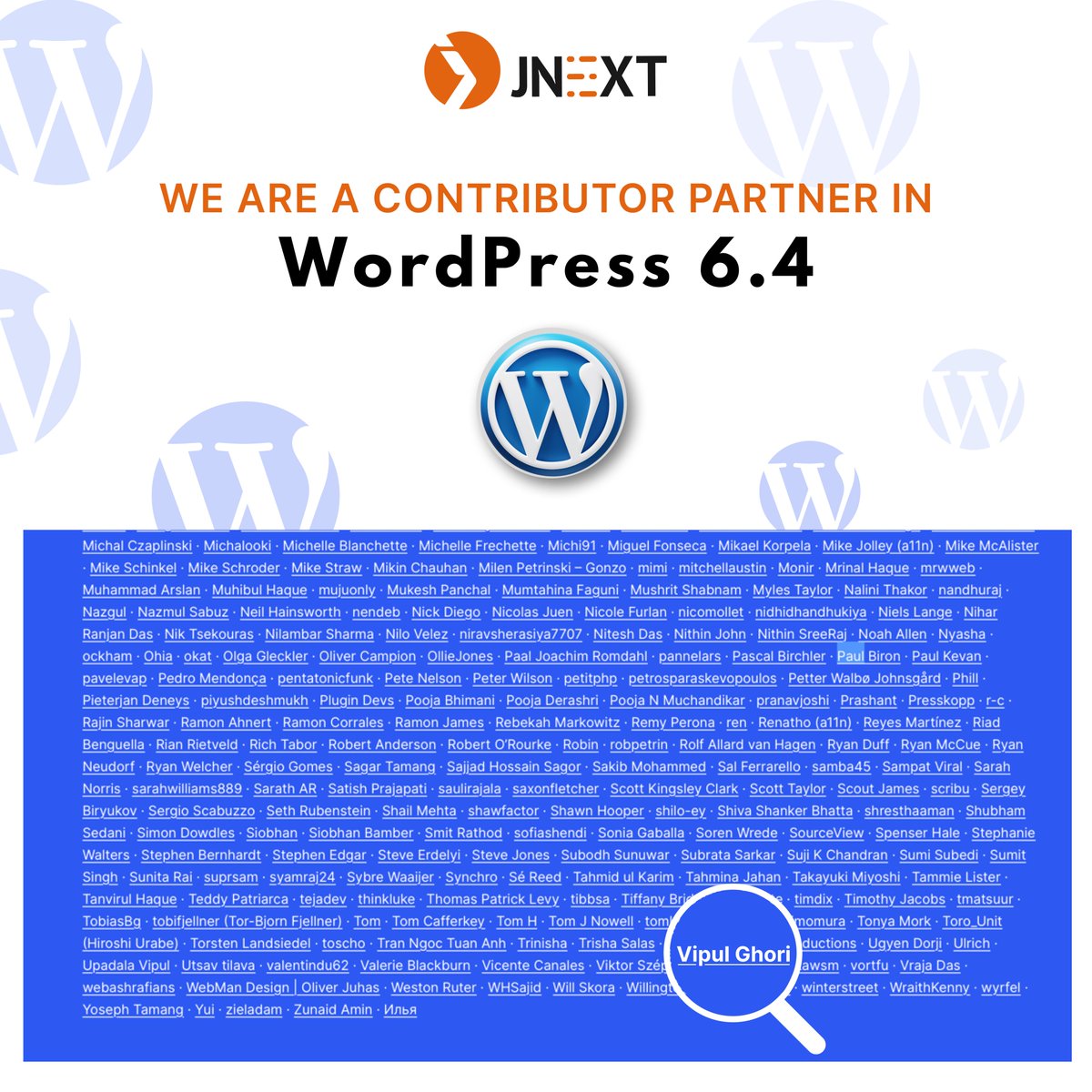 jnextservices's tweet image. We are excited to share that #JNextServices is officially a WordPress contributing partner now! 🎉

In a remarkable development, our CTO, Vipul Ghori, has been selected as a #wordPresscontributor. 🚀

We anticipate a thrilling voyage ahead! 🙌

#jnext #wpcontributors #wpnews