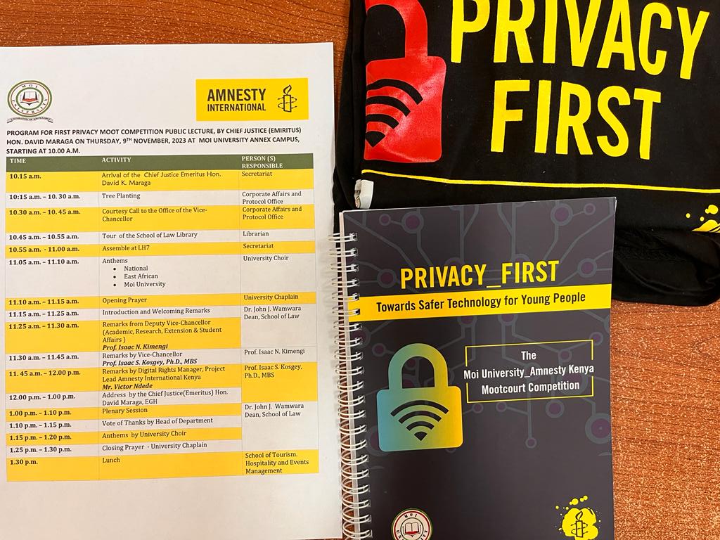 AmnestyKenya's tweet photo. The much-anticipated Privacy Lecture is happening today!
Tune in for insights that tie into #UnsocialMedia and our mission to safeguard digital privacy for young people. #PrivacyFirstKE #DigitalRightsKE
@MoiUniversity_ https://t.co/gmFhj51qiO