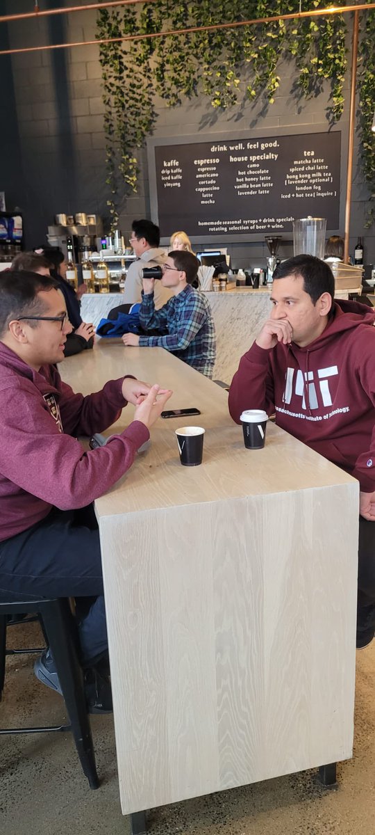 EdwinPedrozo5's tweet photo. Desde el MIT, un café con mi gran amigo Pedro De La Torre @pedrodelatorrem. Hablando de Ciencia, EquidadCientífica y Territorial, Educación, Nuevos proyectos y Champeta. Siempre es tan revitalizante como darse un baño en el mar Caribe. #IdeasQueRefrescan #CaribeEnElCampusMIT 🌊☕️ https://t.co/hjc8ABevBq