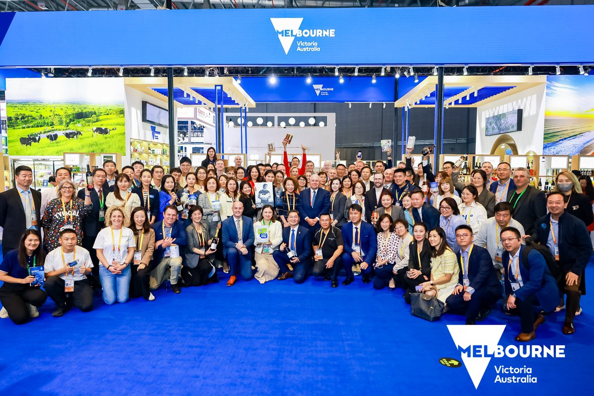 Proud to showcase Victoria's world-class exporters on the global stage in China. Demand for our food and beverage products remains strong from our largest trading partner. From our top quality dairy, grain and wool, to our wine and spirits – Vic exporters are surging ahead.