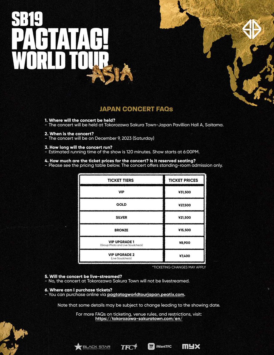 The boys of <a href="/SB19Official/">SB19 Official</a> is set to rock JAPAN! Tickets will be available for public sale on November 10, 12NN JST via pagtatagworldtourjapan.peatix.com! 🔥🔥

#SB19 #PAGTATAG #SB19PAGTATAG #PAGTATAGWorldTour #PAGTATAGWorldTourAsia