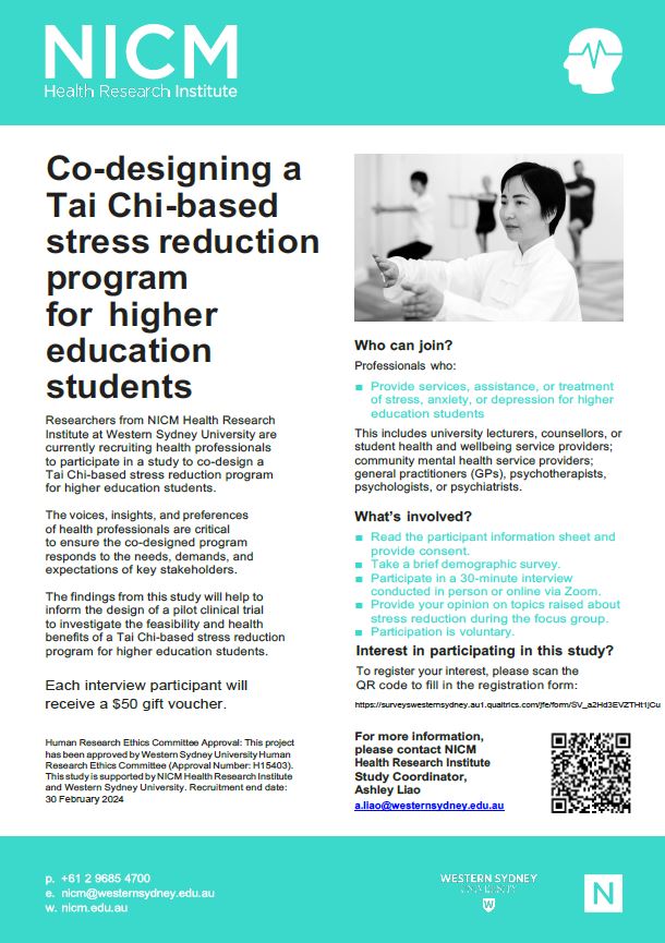 $50 for Zoom Interviews: Seeking Health Professionals. Are you a health professional (e.g. GP, psychotherapist, psychologist, psychiatrist, counsellor)? Please help us co-design a Stress Reduction program for higher education students. surveyswesternsydney.au1.qualtrics.com/jfe/form/SV_a2…