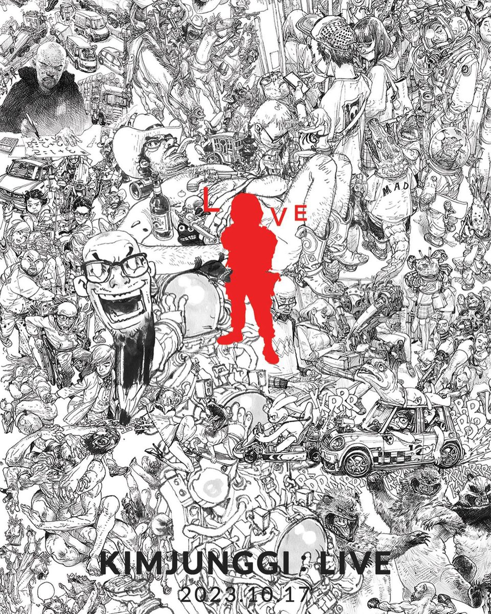 「 Limited edition poster by Kim Jung Gi M」|Kim Jung Gi USのイラスト