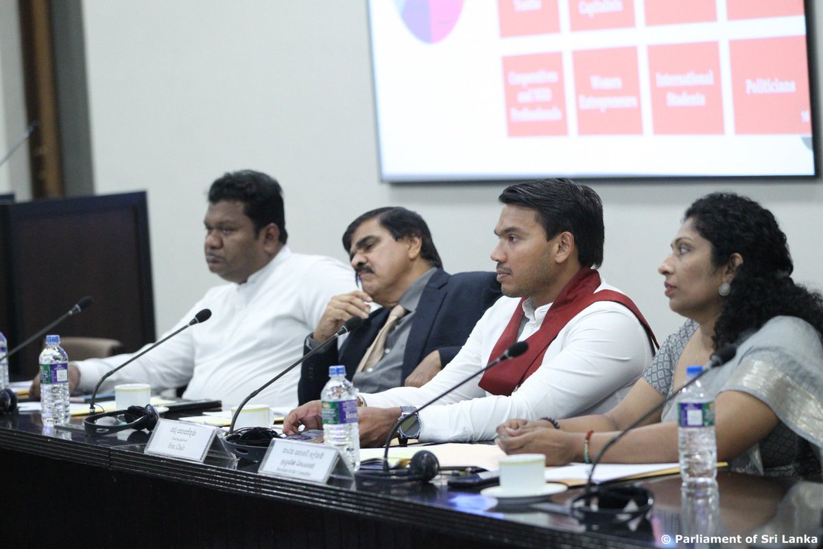 RajapaksaNamal's tweet photo. At the Sub Committee, we discussed the University College for Entrepreneurship at @usjp, launched in September 2023. Goal: boost entrepreneurship at #USJP. Next steps: government decisions on the model and implementation. https://t.co/tW2mGbTVU3