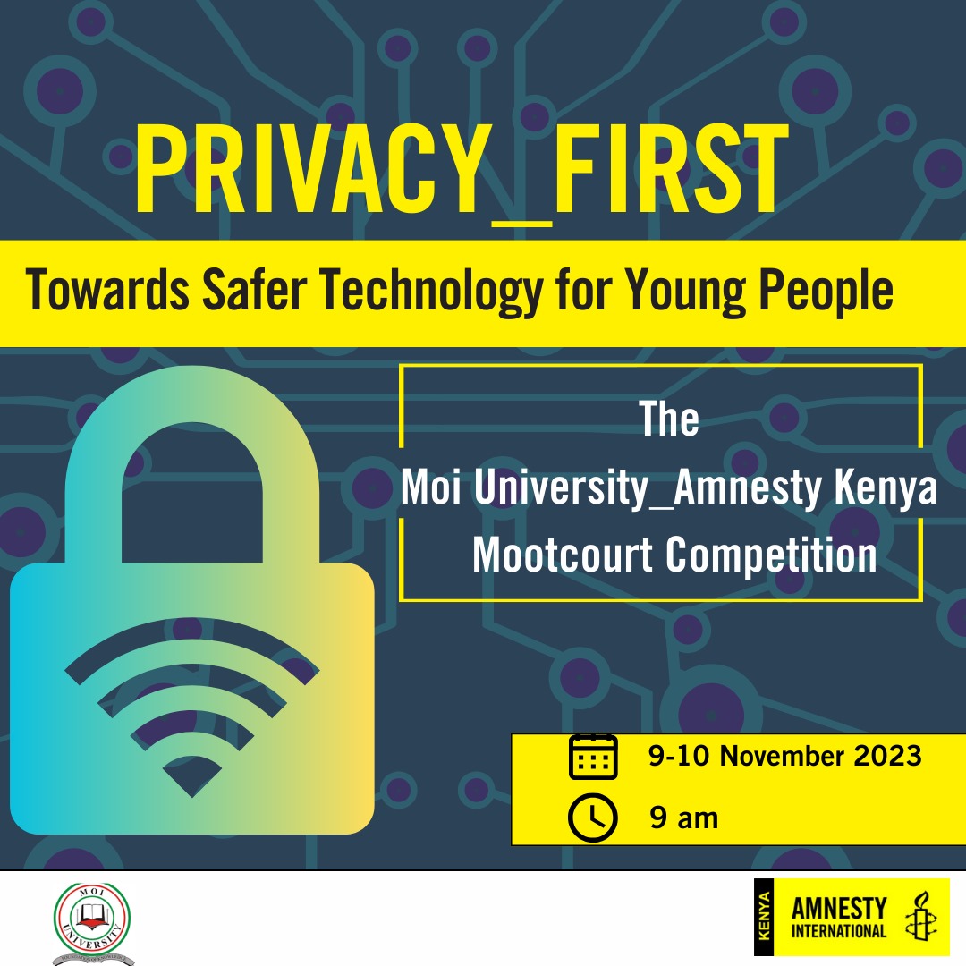 CongressmanSM's tweet photo. Privacy First Moot Court Competition has just kicked off this morning @MoiUniKenya Annex School of Law. @AmnestyKenya @AmnestyMoi #PrivacyFirstKE #PrivacyFirst2023 https://t.co/umQlxdqxQh
