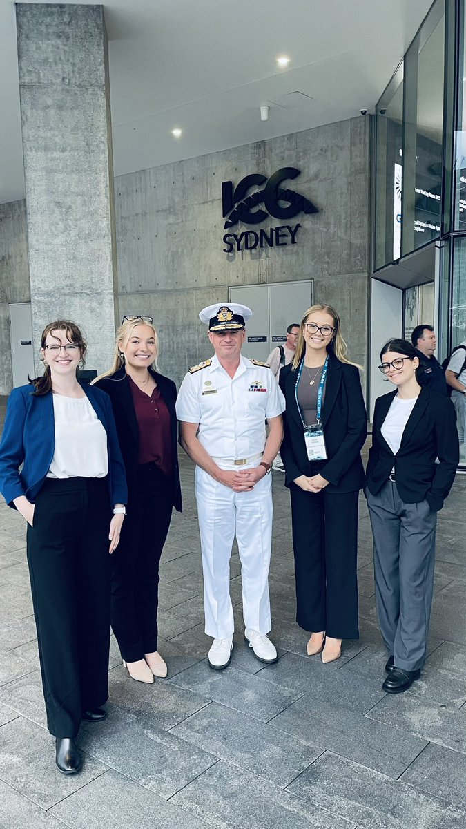 BuchananLiz's tweet photo. our epic @SeaPowerCentre @ourANU @SSC_MQ Future Maritime Leaders had the opportunity to present their maritime security research to @CN_Australia as #SeaPower23 comes to a close. 🌊 https://t.co/yTYCSNZ1iA