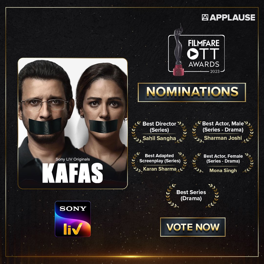 We’re extremely excited as Kafas receives numerous nominations at the #FilmfareOTTAwards2023. Voting lines are open now.

bit.ly/3u7dOk9