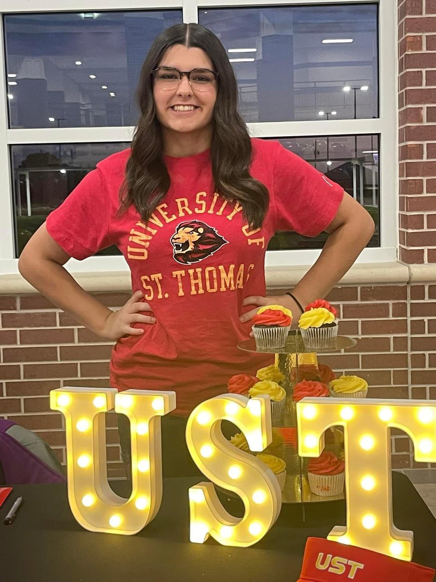 “Congratulations to Mayson Garrett- Texas State
Kenadie Guthrie- San Jacinto College and Kayla Pointer - University of St. Thomas on signing to play at the next level!!  We are so proud of you!”—
<a href="/angletonsb/">Ladycat Softball</a>