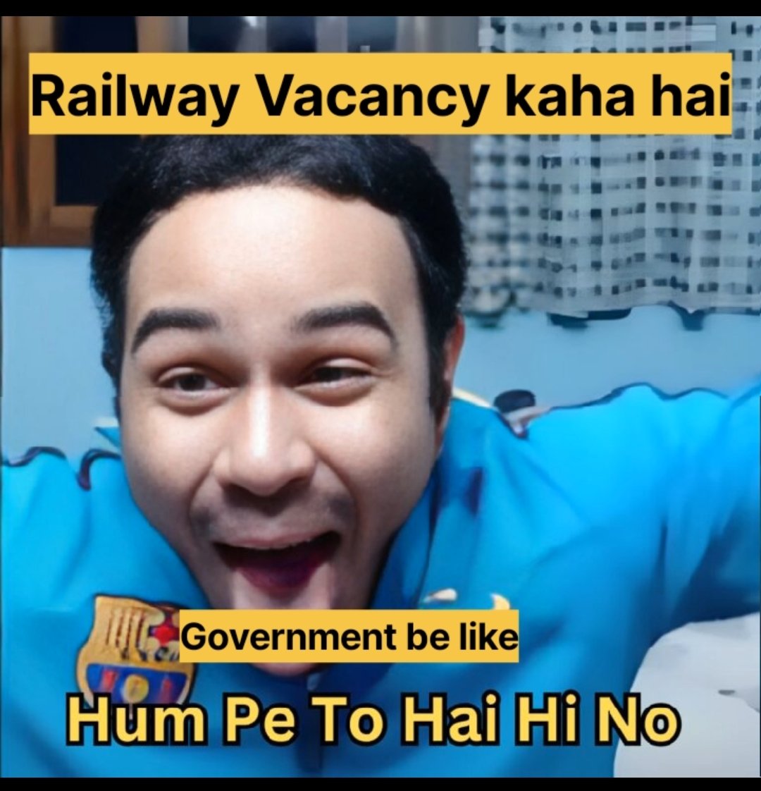 amresh_op's tweet photo. #Railway_New_Vecancy 
#railway #Railway_New_Vecancy
Vacancy kaha hai Railway ka 
Railway be like -- Wo to mushkil hai 
@PMOIndia @Central_Railway @AshwiniVaishnaw @M_Lekhi @narendramodi @sudhirchaudhary @ComedycultureIn🙏
Bhai Admin kuch help karo https://t.co/je8nfWMTcy