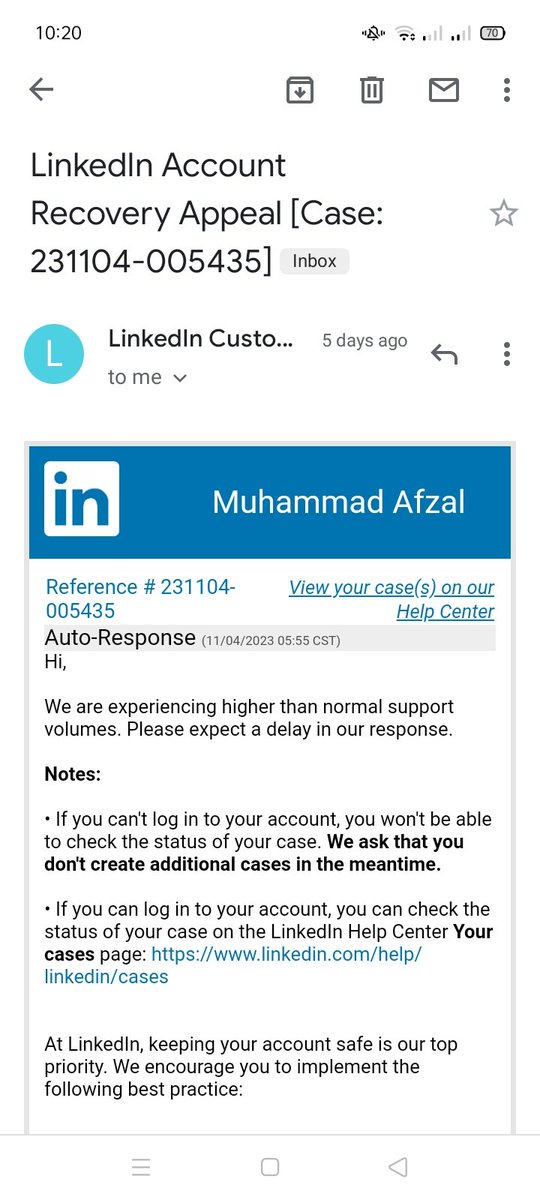 hussain_mu38272's tweet photo. @LinkedInHelp Please reactivate my account https://t.co/vO8z5jixTa